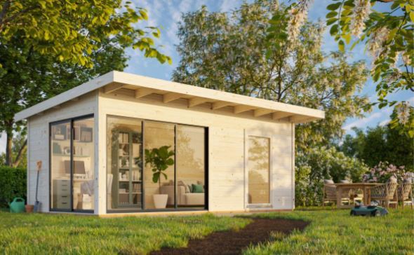 Zahradní domek Andrea 17,1 m2 s posuvnými dveřmi s dvojitým sklem