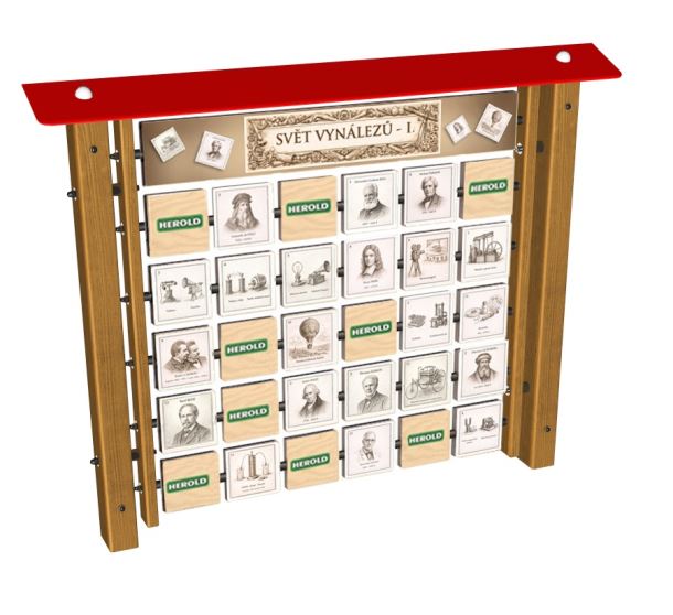 Monkeys Edukační panel Pexeso - Svět vynálezů