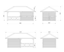 Pergola Bianca 16,6 m2  (Set 110) (5)