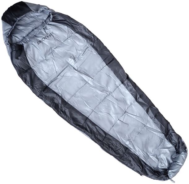 BROTHER Spací pytel Mummy 1 mumiový spacák 0 stupňů 210x80/55cm šedý
