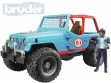 BRUDER 02541 Auto jeep terénní Cross Country modrý set s figurkou a doplňky