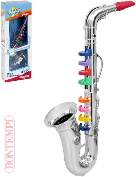 BONTEMPI Saxofon dětský stříbrný 8 klapek plast
