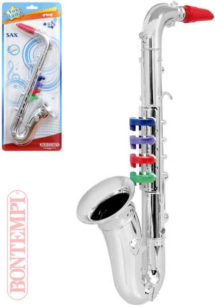 BONTEMPI Saxofon dětský stříbrný 4 klapek plast