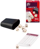 DINO Hra Kostky cestovní set 6ks s kelímkem a bločkem DINO Hra Kostky cestovní set 6ks s kelímkem a bločkem