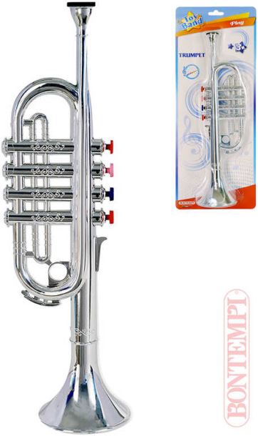 BONTEMPI Trumpeta dětská stříbrná 4 klapky plast