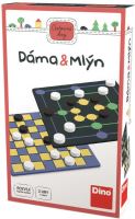 DINO Hra cestovní Dáma a Mlýn 2v1