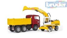 BRUDER 02751 (2751) Nákladní auto MAN sklápěč + bagr BRUDER 02751 (2751) Nákladní auto MAN sklápěč + bagr
