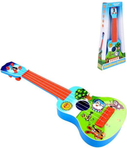 Kytara dětská barevná 41cm Krtek (Krteček) plast