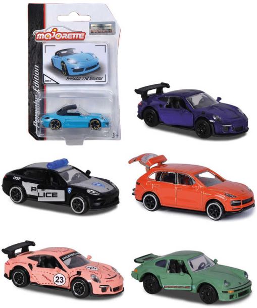 MAJORETTE Auto Porsche Premium 1:64 + sběratelská kartička 6 druhů kov