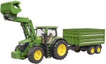 BRUDER 03155 Traktor John Deere 7R 350 set s čelním nakladačem a přívěsem BRUDER 03155 Traktor John Deere 7R 350 set s čelním nakladačem a přívěsem