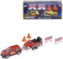 Teamsterz námořní záchranná služba set auto s přívěsem a člunem 2 druhy kov Teamsterz námořní záchranná služba set auto s přívěsem a člunem 2 druhy kov