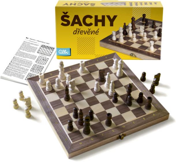ALBI DŘEVO Hra Šachy dřevěné skládací