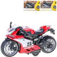 Motorka 14cm kovový motocykl 1:12 zpětný chod 3 barvy v krabičce Motorka 14cm kovový motocykl 1:12 zpětný chod 3 barvy v krabičce