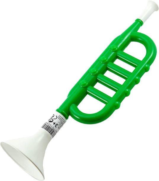 SMĚR Trumpeta retro dětská zelená plast