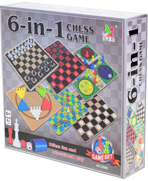 Hra soubor deskových her 6v1 v krabici