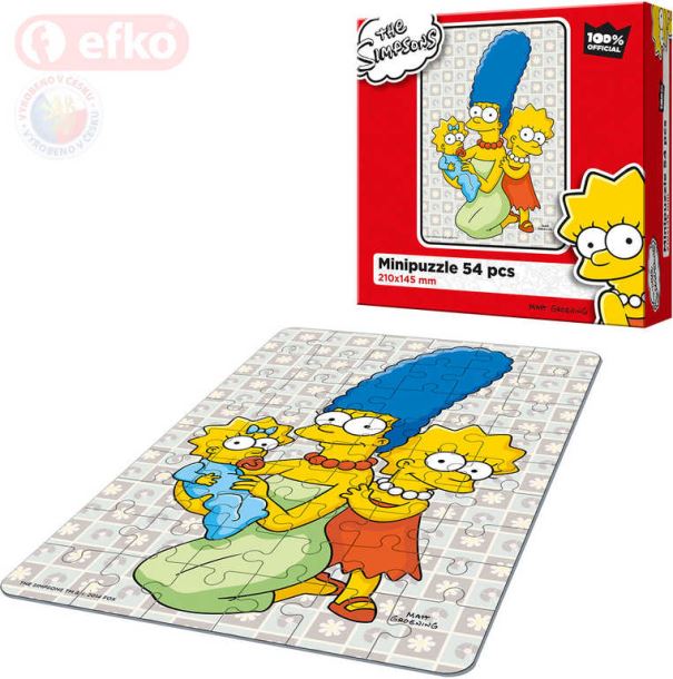 EFKO Puzzle The Simpsons Holky ze Spriengfieldu skládačka 15x21cm 54 dílků v krabici